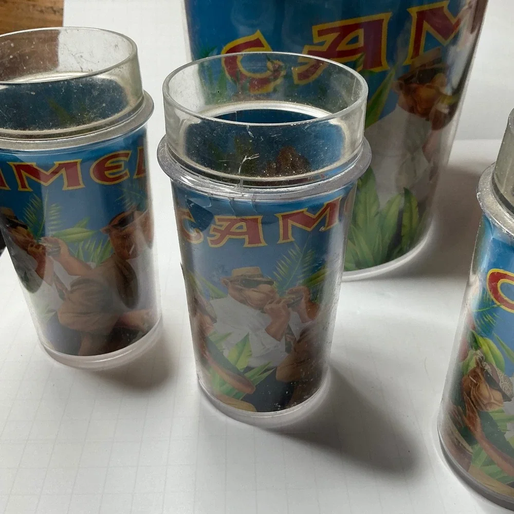 Camel Cigarettes Joe Camel Ice Bucket Tumbler‎ Set Vintage Collectible